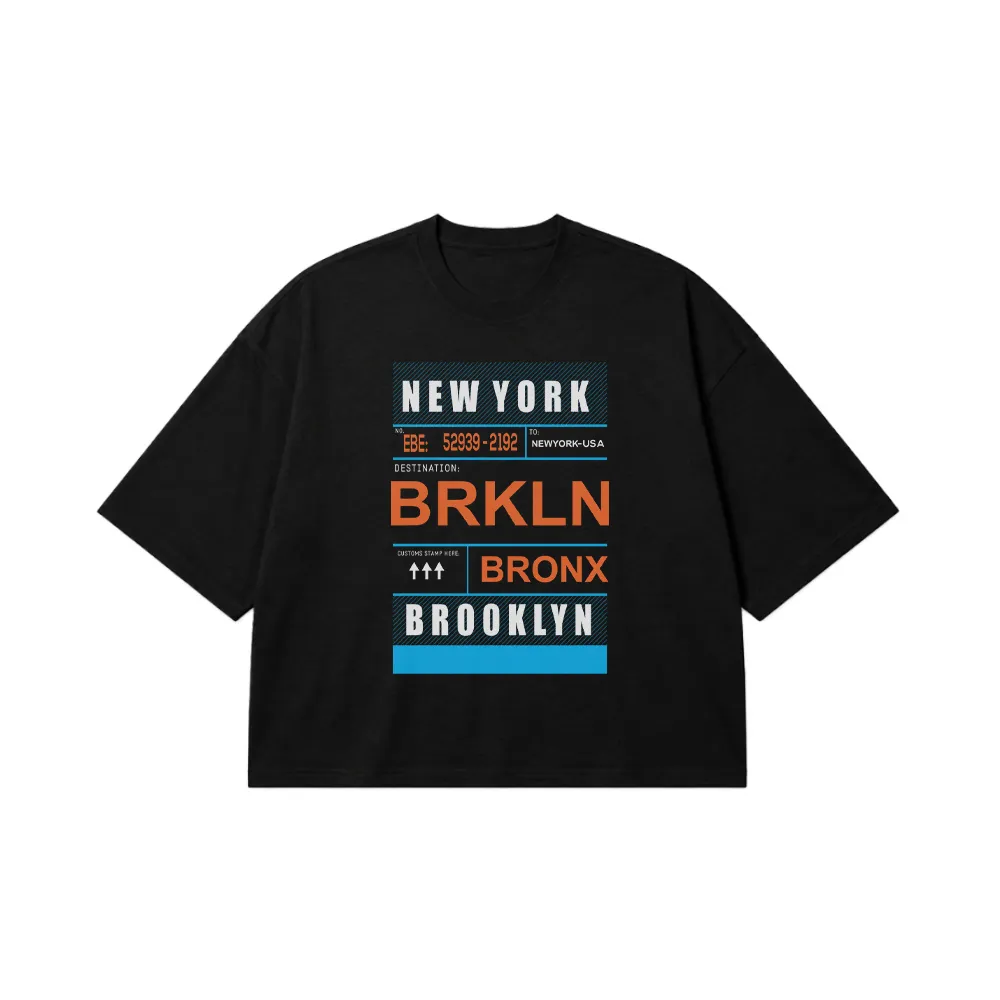 تیشرت باکسی طرح New York Brooklyn Bronx کد 15715