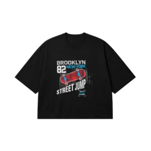 تیشرت باکسی بروکلین نیویورک طرح اسکیت Street Jump کد 15737