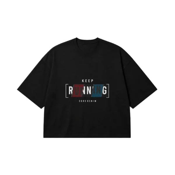 تیشرت باکسی تایپوگرافی Keep Running کد 15963
