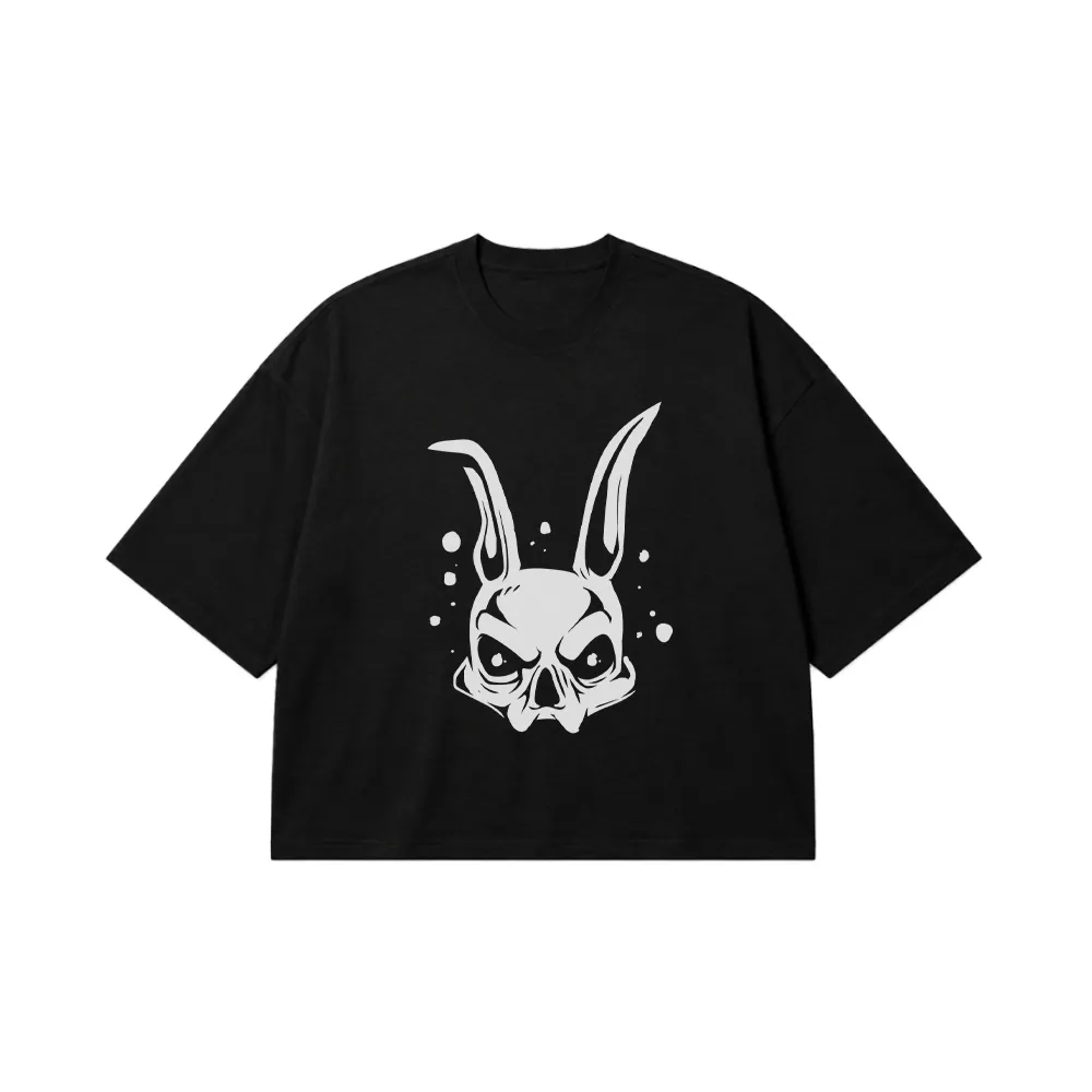 تیشرت باکسی خرگوش طرح جمجمه (Rabbit Skull) کد 15969