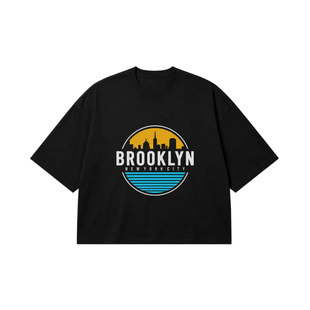 تیشرت باکسی بروکلین طرح نیویورک (Brooklyn New York) کد 15972