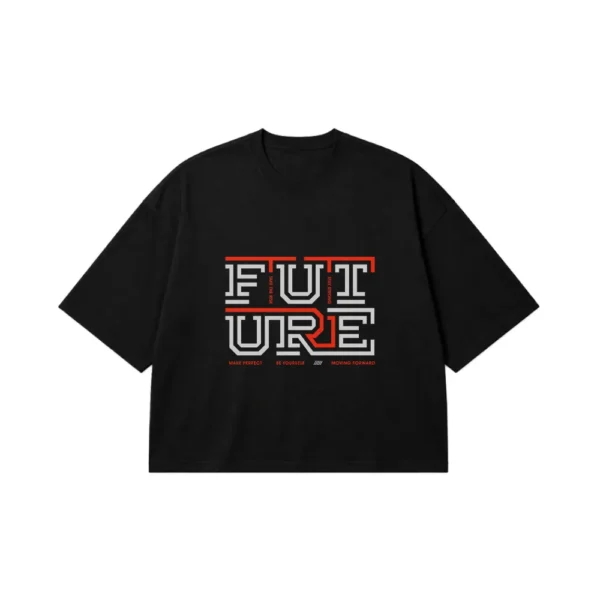 تیشرت باکسی تایپوگرافی Future کد 15979