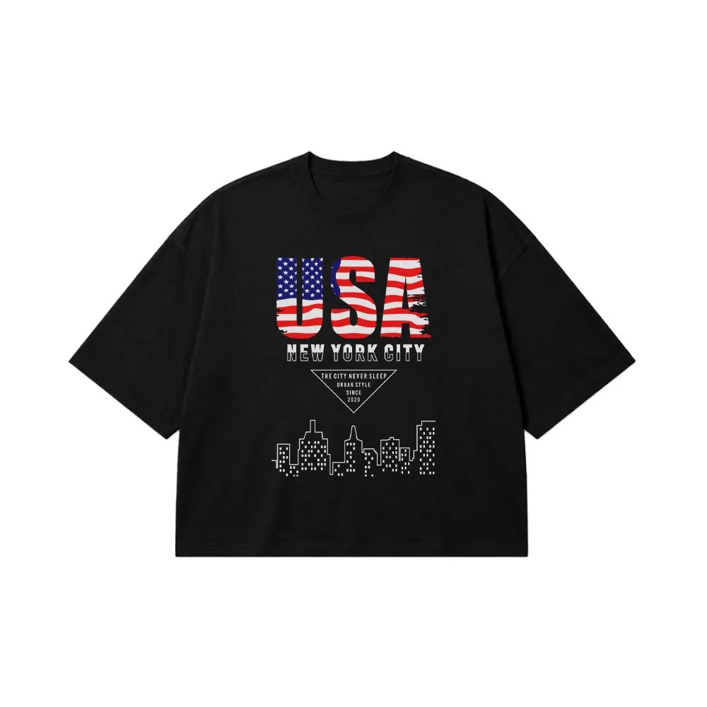 تیشرت باکسی نیویورک طرح USA New York City کد 15993