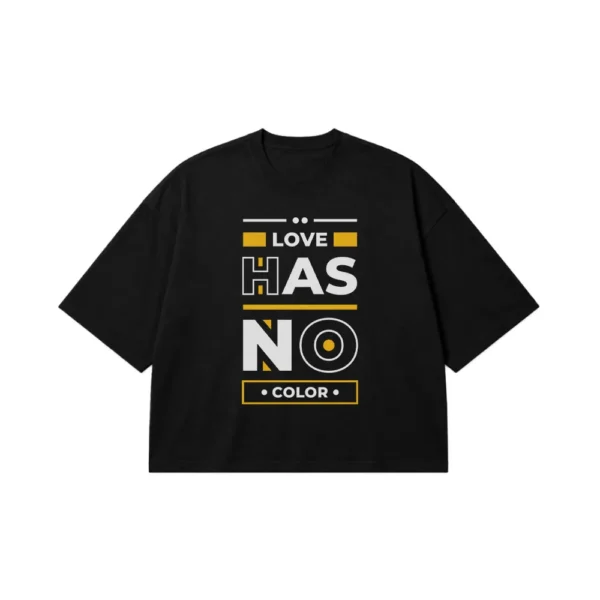 تیشرت باکسی طرح Love Has No Color کد 16010