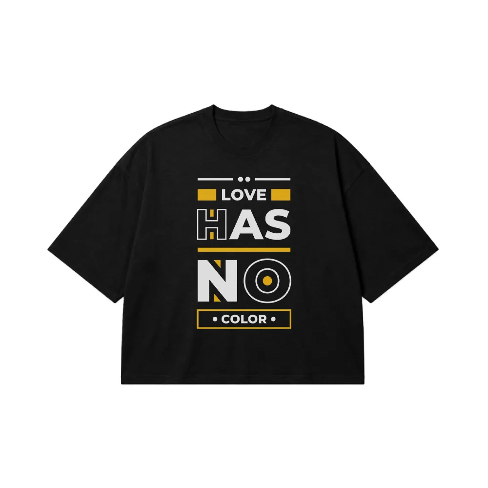تیشرت باکسی طرح Love Has No Color کد 16010