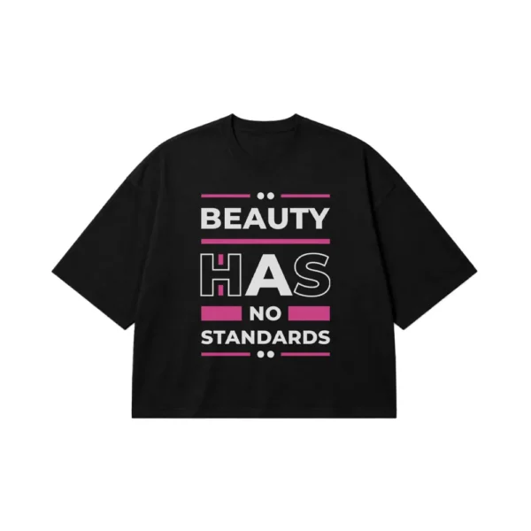تیشرت باکسی طرح Beauty Has No Standards کد 16011