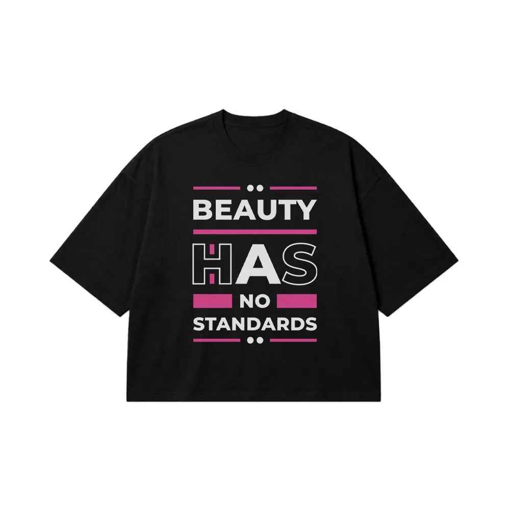 تیشرت باکسی طرح Beauty Has No Standards کد 16011