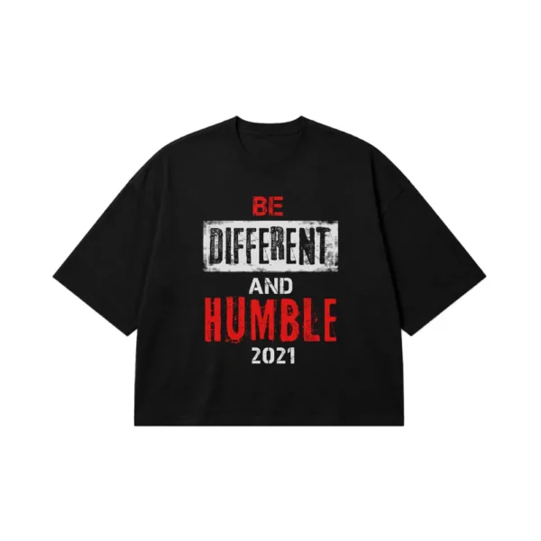تیشرت باکسی تایپوگرافی Be Different and Humble کد 16025