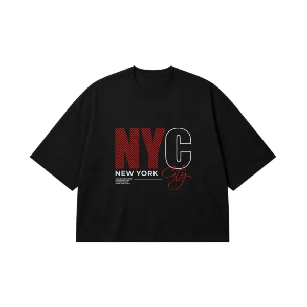 تیشرت باکسی تایپوگرافی New York City (NYC) کد 16039