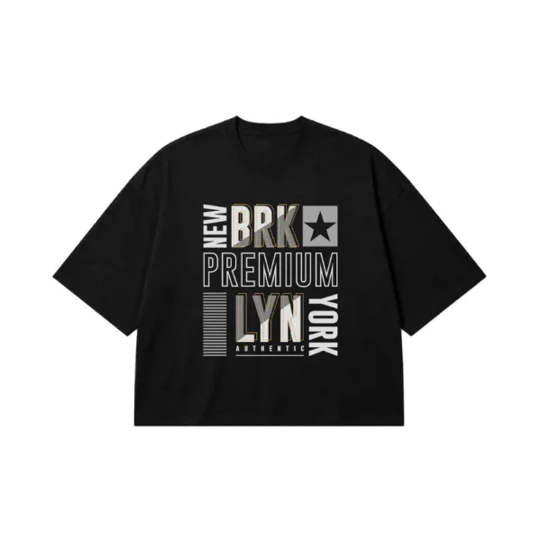 تیشرت باکسی طرح Brooklyn New York کد 16053