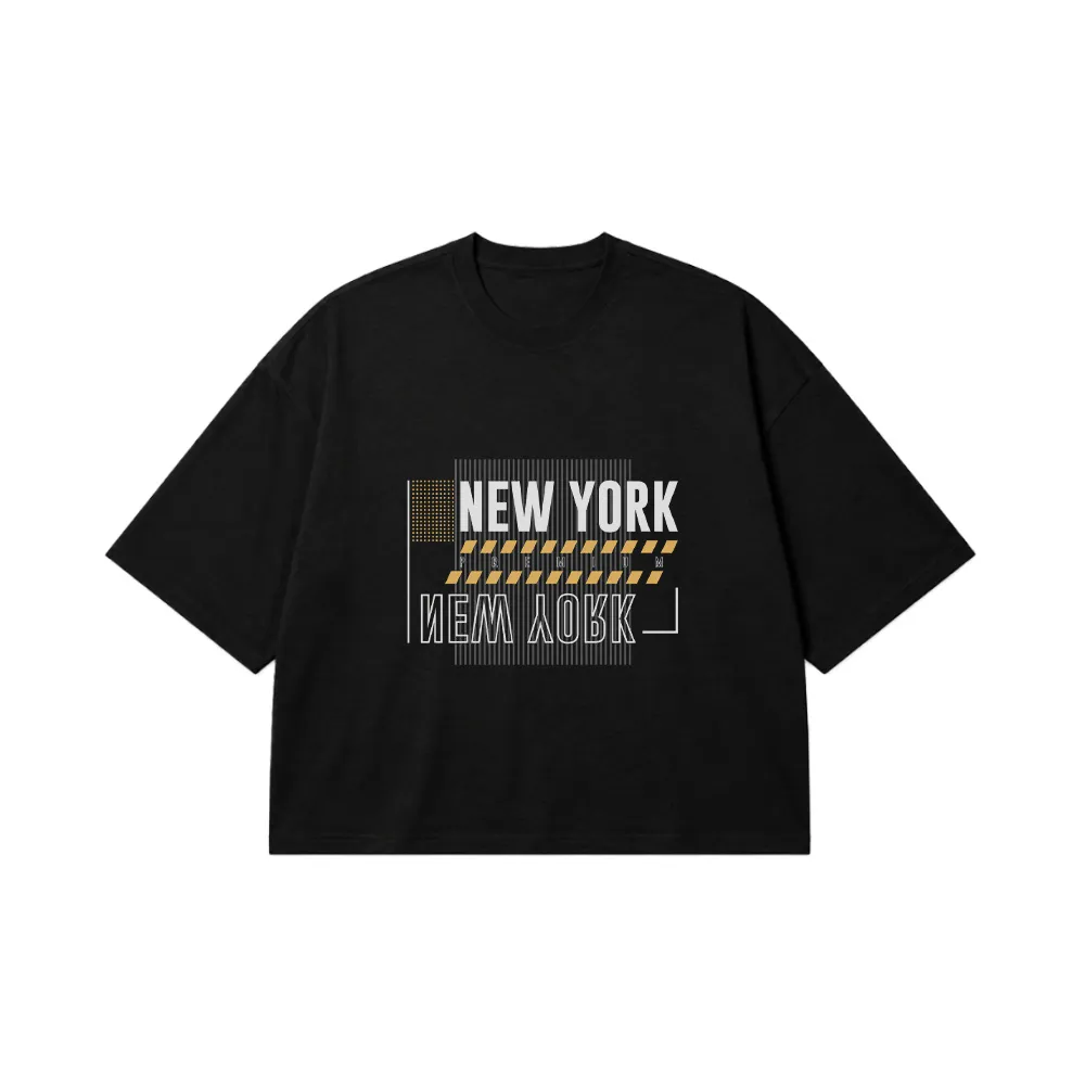 تیشرت باکسی نیویورک طرح تایپوگرافی New York کد 16087