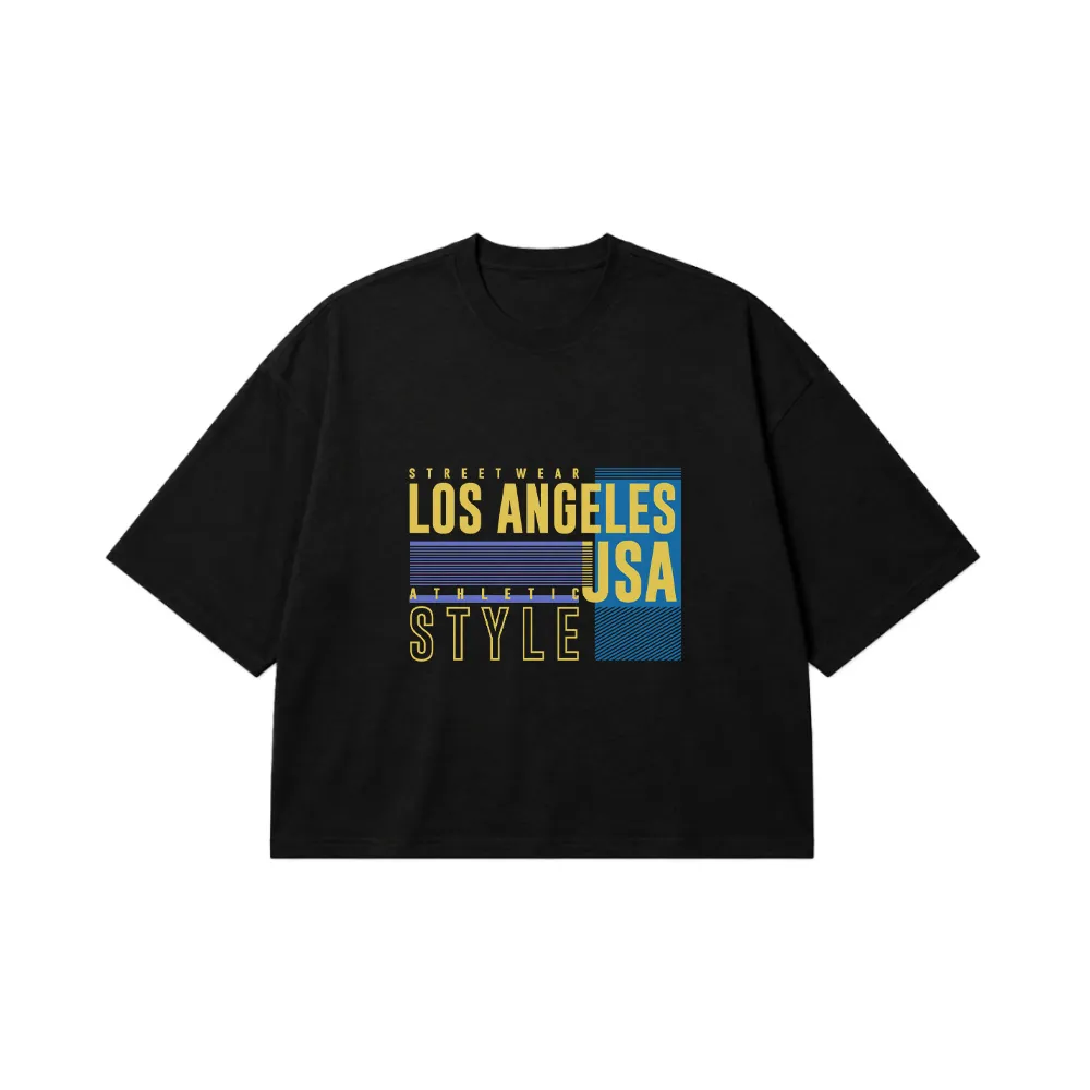 تیشرت باکسی استریت‌ویر طرح Los Angeles USA کد 16113