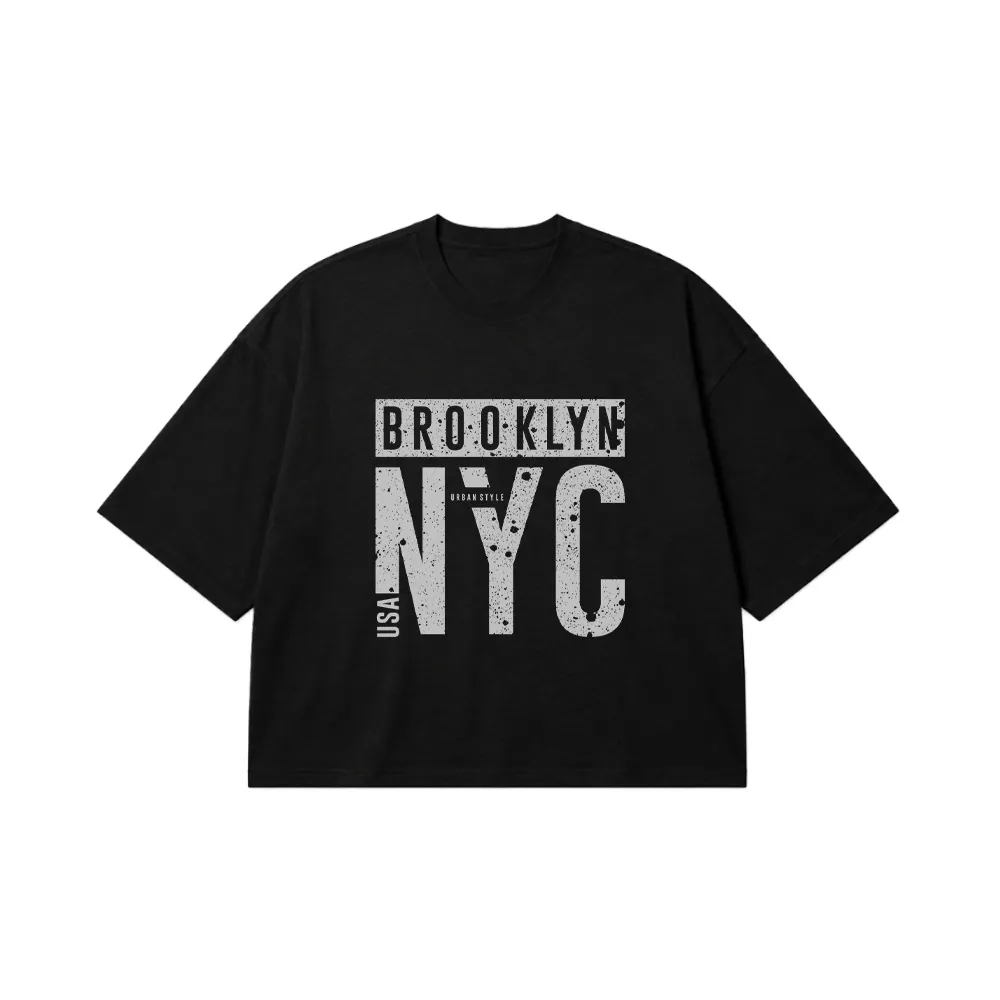 تیشرت باکسی تایپوگرافی Brooklyn NYC کد 16120
