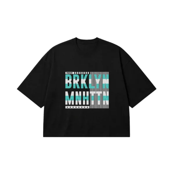 تیشرت باکسی تایپوگرافی Brooklyn Manhattan کد 16123