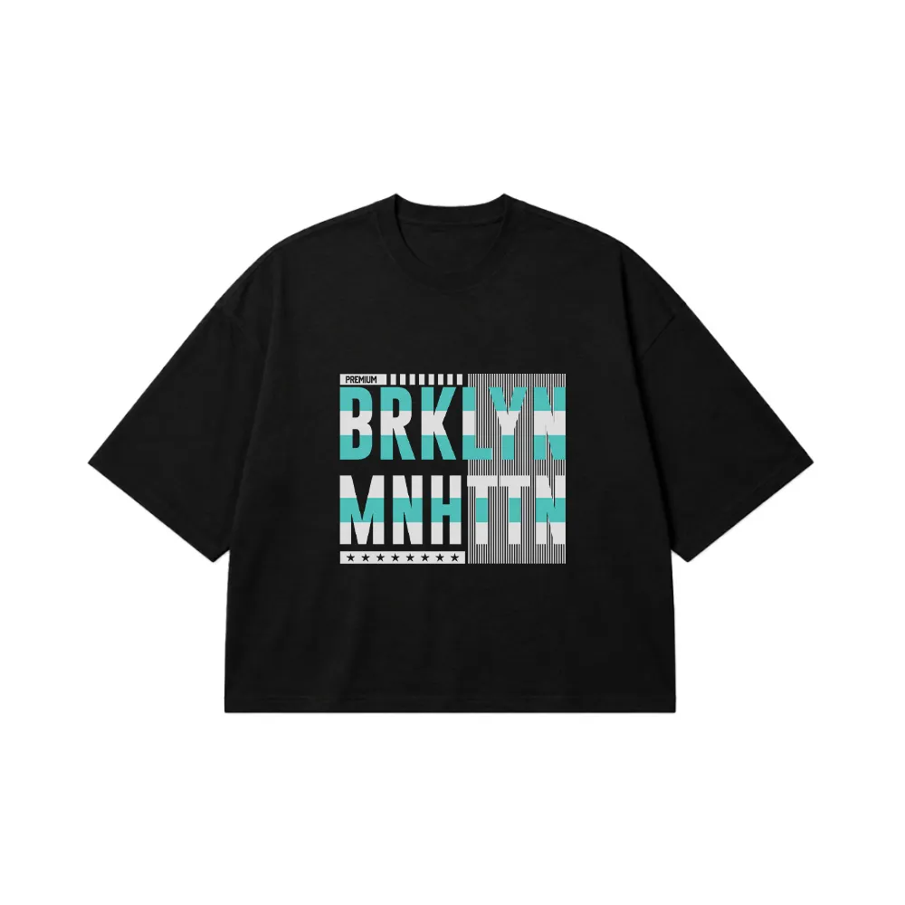 تیشرت باکسی تایپوگرافی Brooklyn Manhattan کد 16123