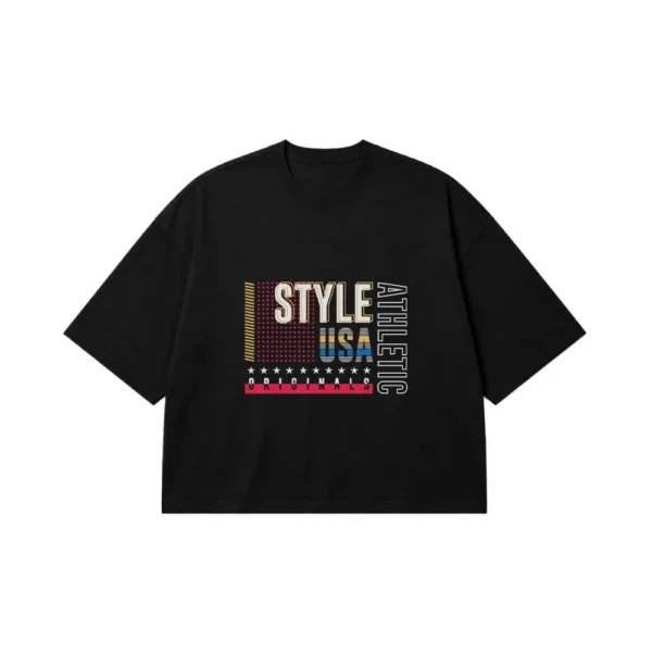 تیشرت باکسی تایپوگرافی Style USA Athletic Originals کد 16127