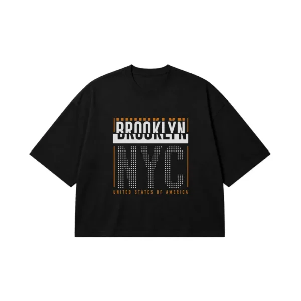 تیشرت باکسی تایپوگرافی Brooklyn NYC United States کد 16128