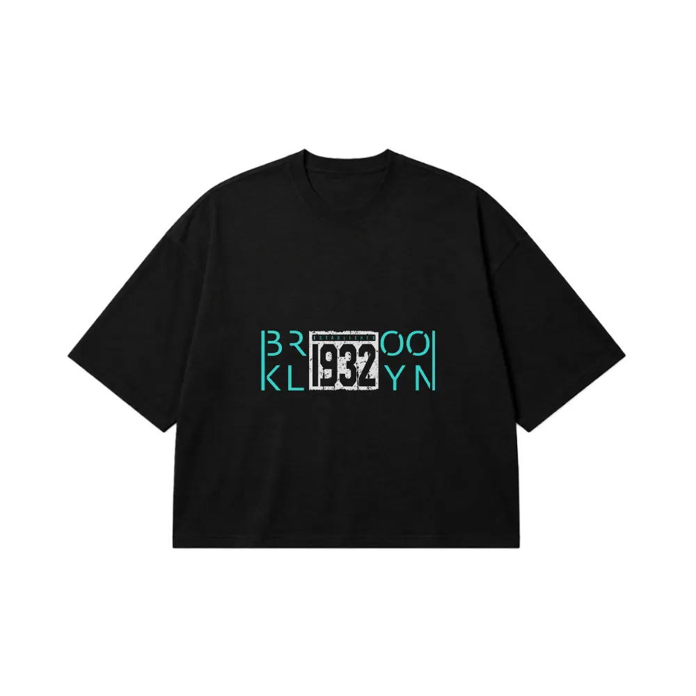 تیشرت باکسی تایپوگرافی Brooklyn Established 1932 کد 16132