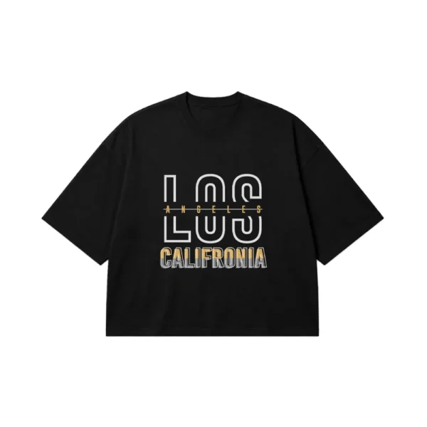 تیشرت باکسی تایپوگرافی Los Angeles California کد 16134