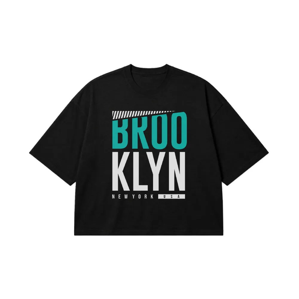 تیشرت باکسی تایپوگرافی Brooklyn New York کد 16137