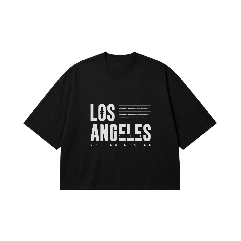 تیشرت باکسی تایپوگرافی Los Angeles Style کد 16138
