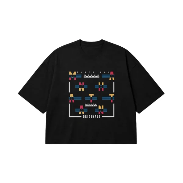 تیشرت باکسی تایپوگرافی Manhattan Originals کد 16144