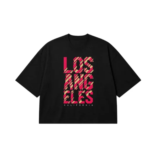 تیشرت باکسی تایپوگرافی Los Angeles California کد 16155