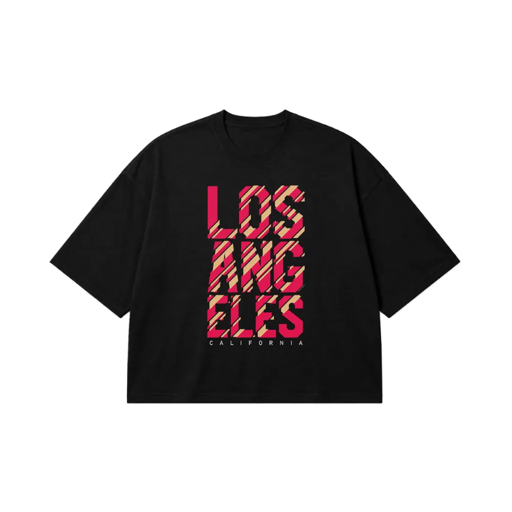 تیشرت باکسی تایپوگرافی Los Angeles California کد 16155