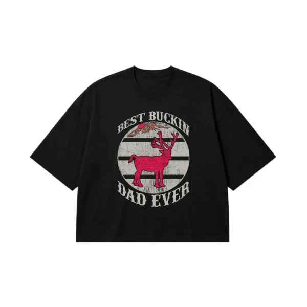 تیشرت باکسی شکار طرح Best Buckin Dad Ever کد 16159