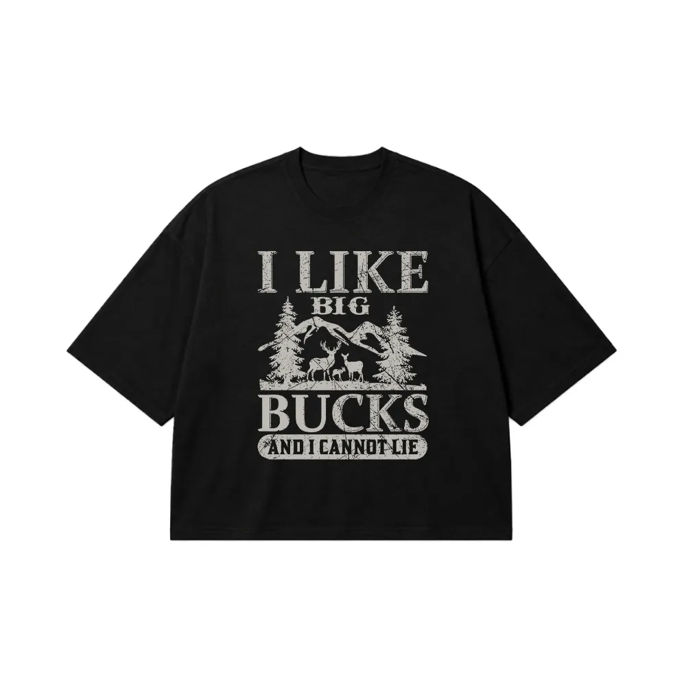 تیشرت باکسی شکار گوزن طرح I Like Big Bucks کد 16161