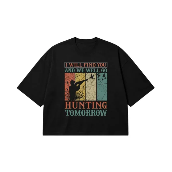 تیشرت باکسی شکار طرح Hunting Tomorrow کد 16165