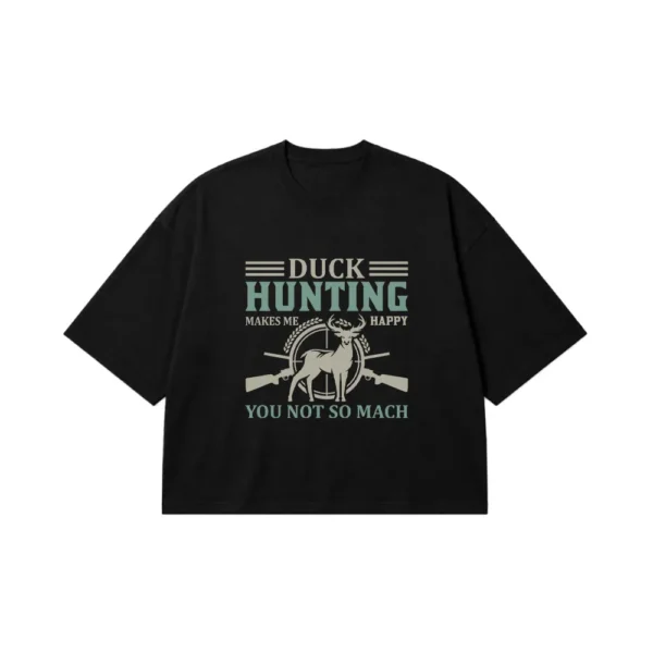 تیشرت باکسی شکار طرح Duck Hunting Makes Me Happy کد 16179