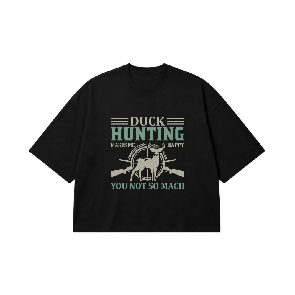 تیشرت باکسی شکار طرح Duck Hunting Makes Me Happy کد 16179