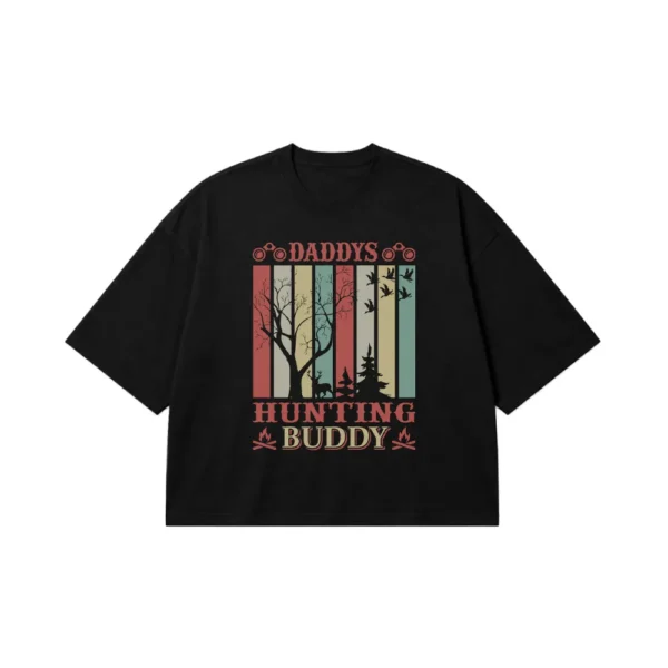 تیشرت باکسی شکار طرح Daddys Hunting Buddy رترو کد 16204