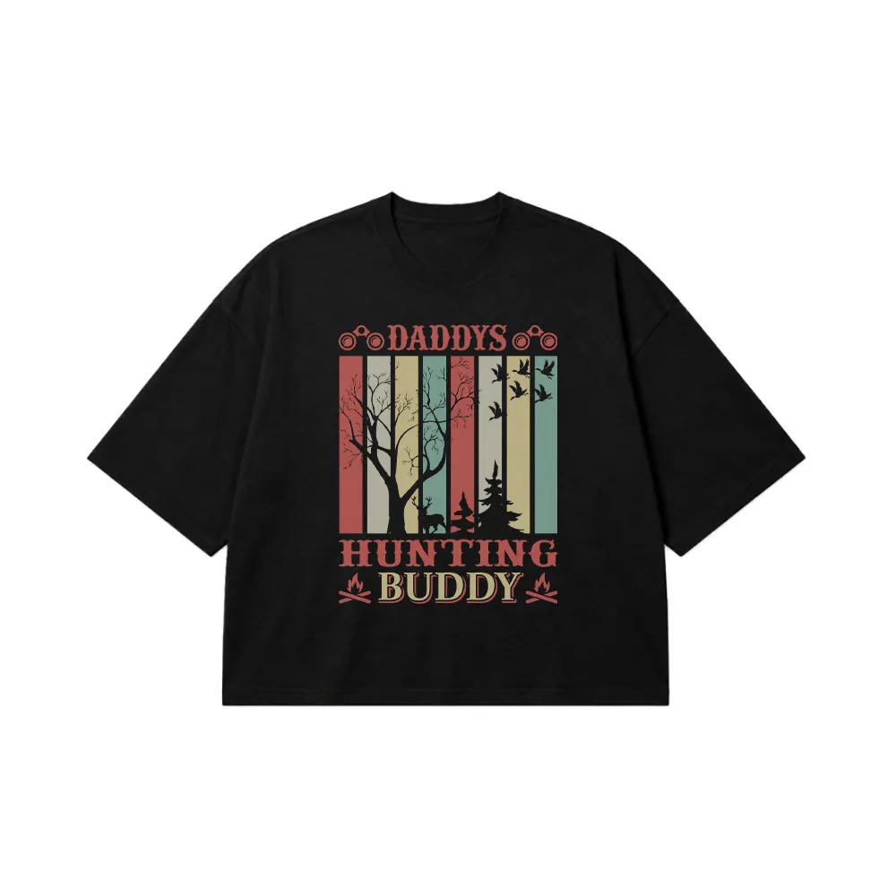 تیشرت باکسی شکار طرح Daddys Hunting Buddy رترو کد 16204