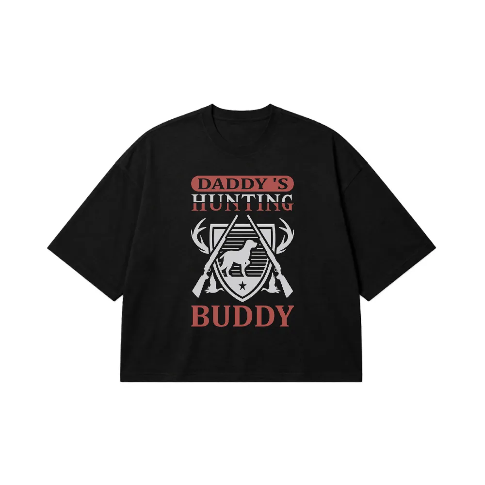 تیشرت باکسی شکار طرح Daddy’s Hunting Buddy کد 16215