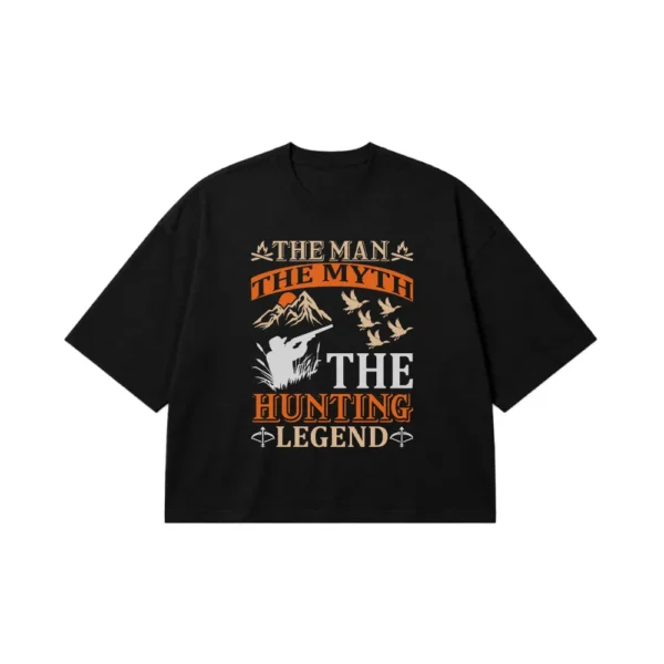 تیشرت باکسی شکار طرح The Man The Myth The Hunting Legend کد 16242
