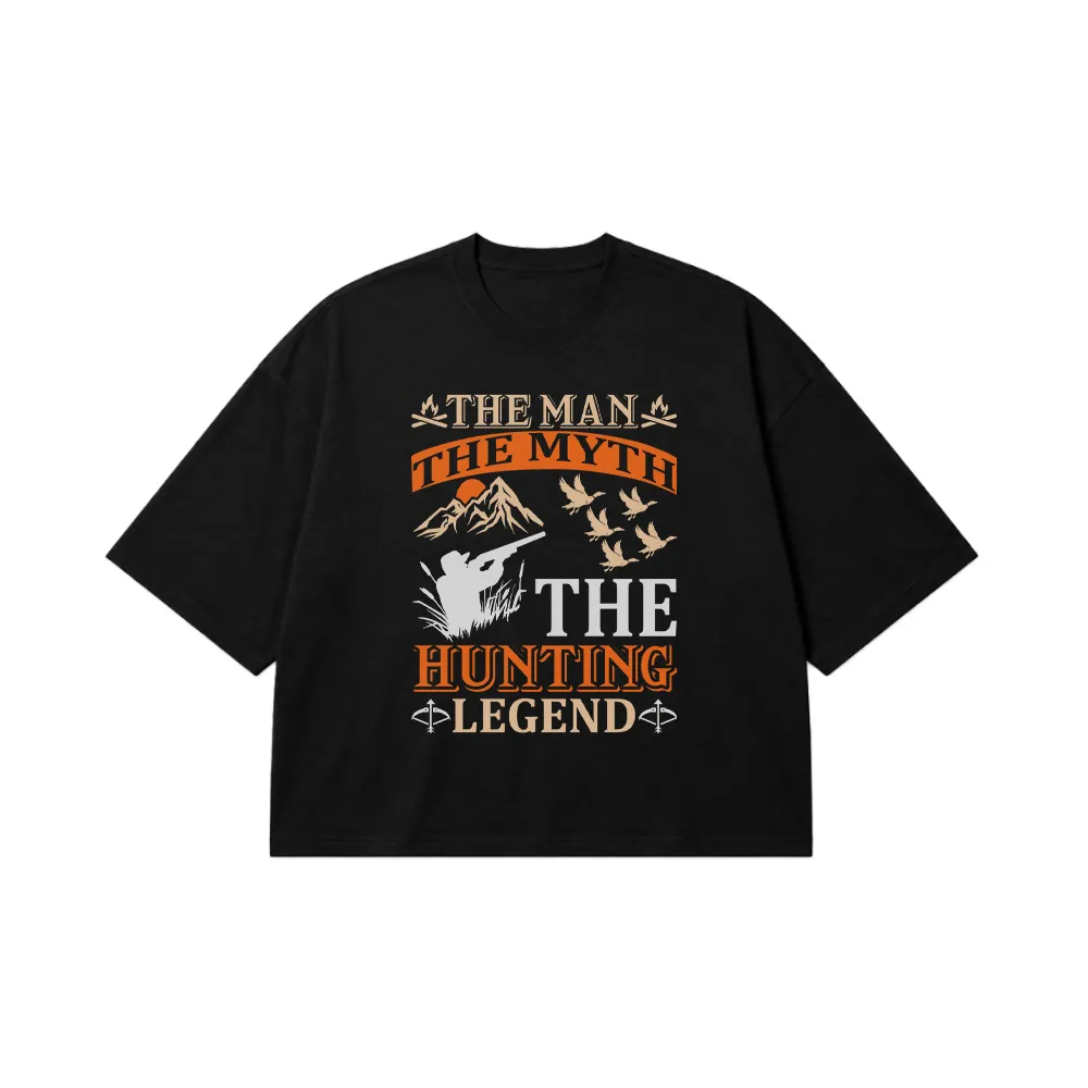 تیشرت باکسی شکار طرح The Man The Myth The Hunting Legend کد 16242
