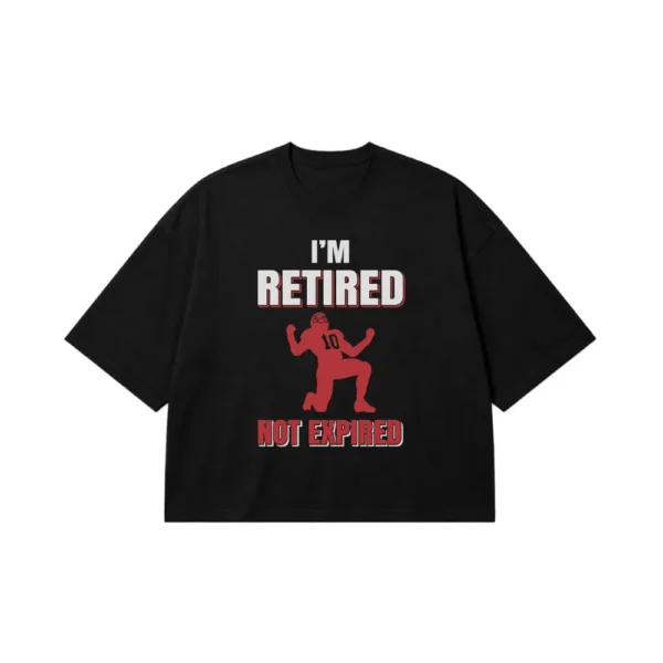 تیشرت باکسی فوتبال آمریکایی طرح I'm Retired Not Expired کد 16267