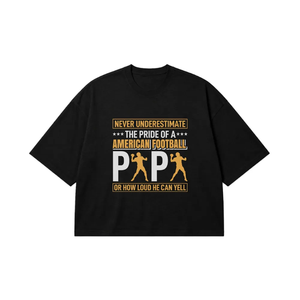 تیشرت باکسی فوتبال آمریکایی طرح Football Papa کد 16269