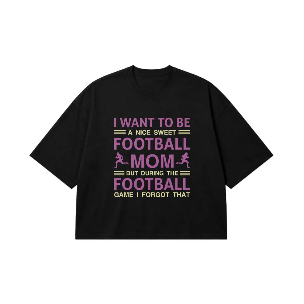 تیشرت باکسی فوتبال آمریکایی طرح Football Mom کد 16275