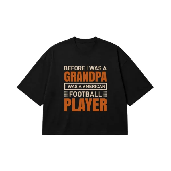 تیشرت باکسی پدربزرگ طرح فوتبال آمریکایی (Grandpa Player) کد 16280