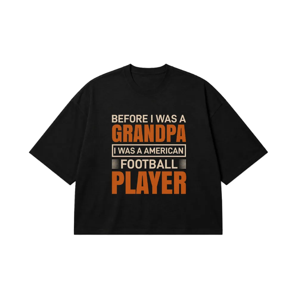 تیشرت باکسی پدربزرگ طرح فوتبال آمریکایی (Grandpa Player) کد 16280