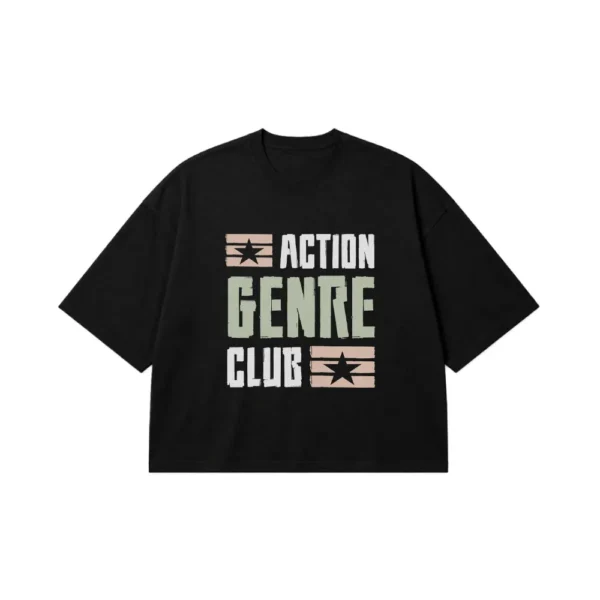 تیشرت باکسی طرح Action Genre Club کد 16292