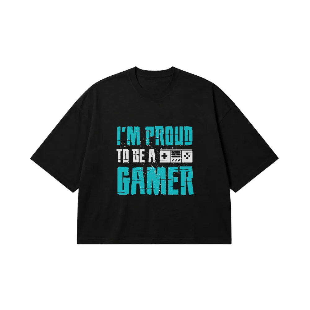 تیشرت باکسی گیمینگ طرح I'm Proud to Be a Gamer کد 16320