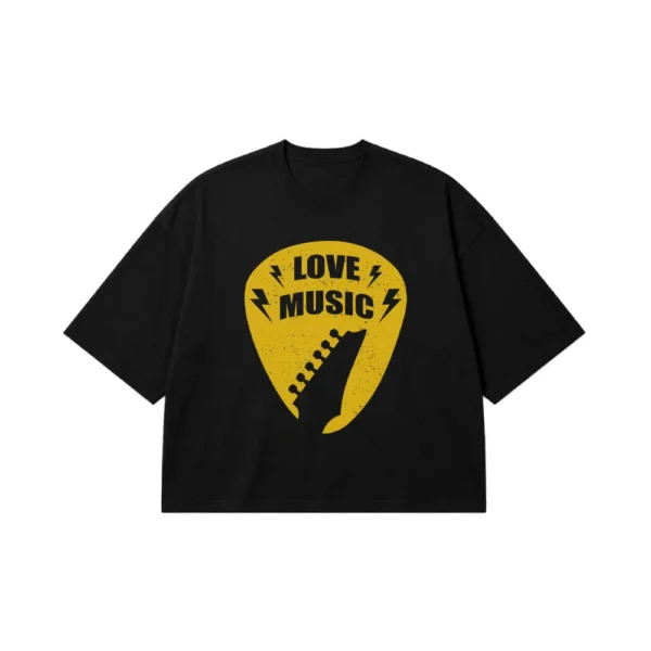 تیشرت باکسی موسیقی طرح Love Music کد 16392