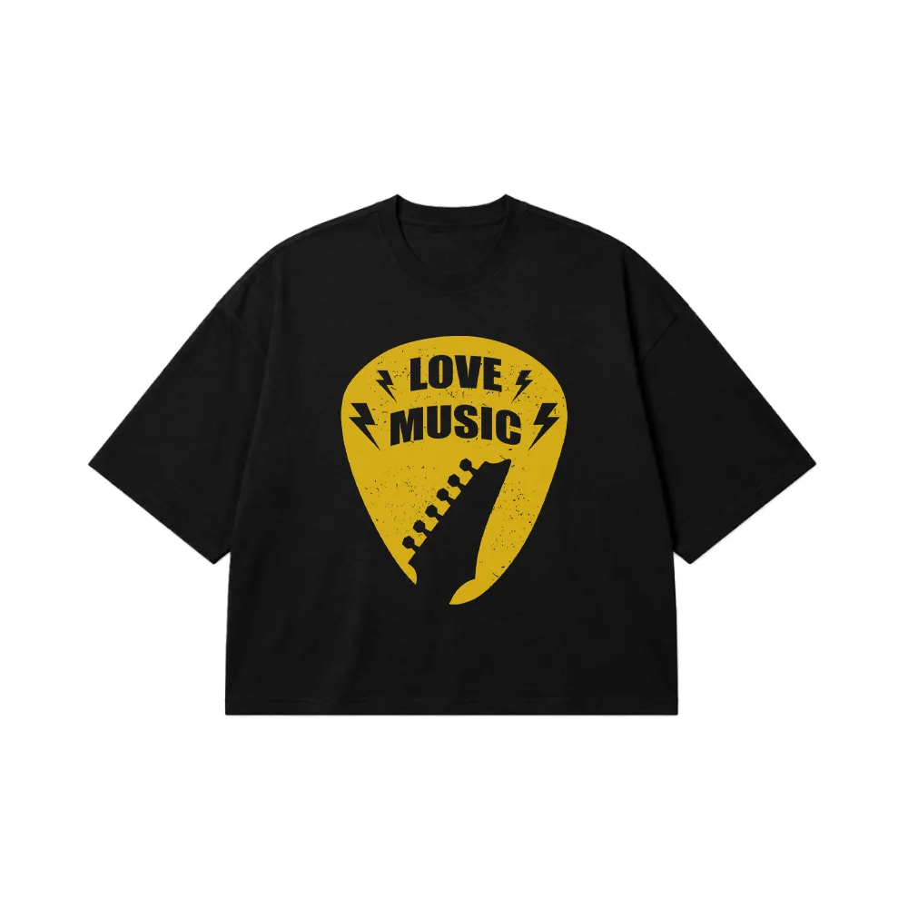 تیشرت باکسی موسیقی طرح Love Music کد 16392