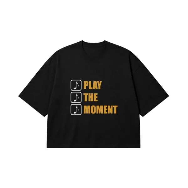 تیشرت باکسی موسیقی طرح Play the Moment کد 16409