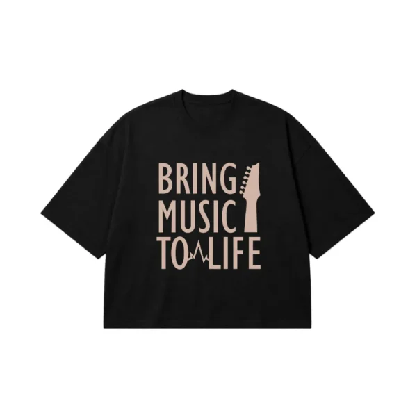 تیشرت باکسی موسیقی طرح Bring Music to Life کد 16413