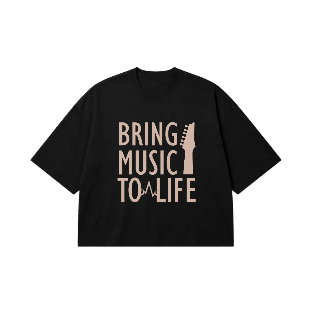 تیشرت باکسی موسیقی طرح Bring Music to Life کد 16413